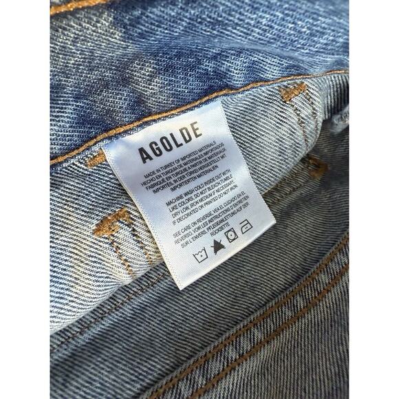 AGOLDE Cooper Cargo in Denim Blue Regulation Women’s Size 34 Style#:A9120-1141 - Picture 9 of 16